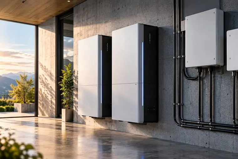 Wall-mounted lithium battery storage